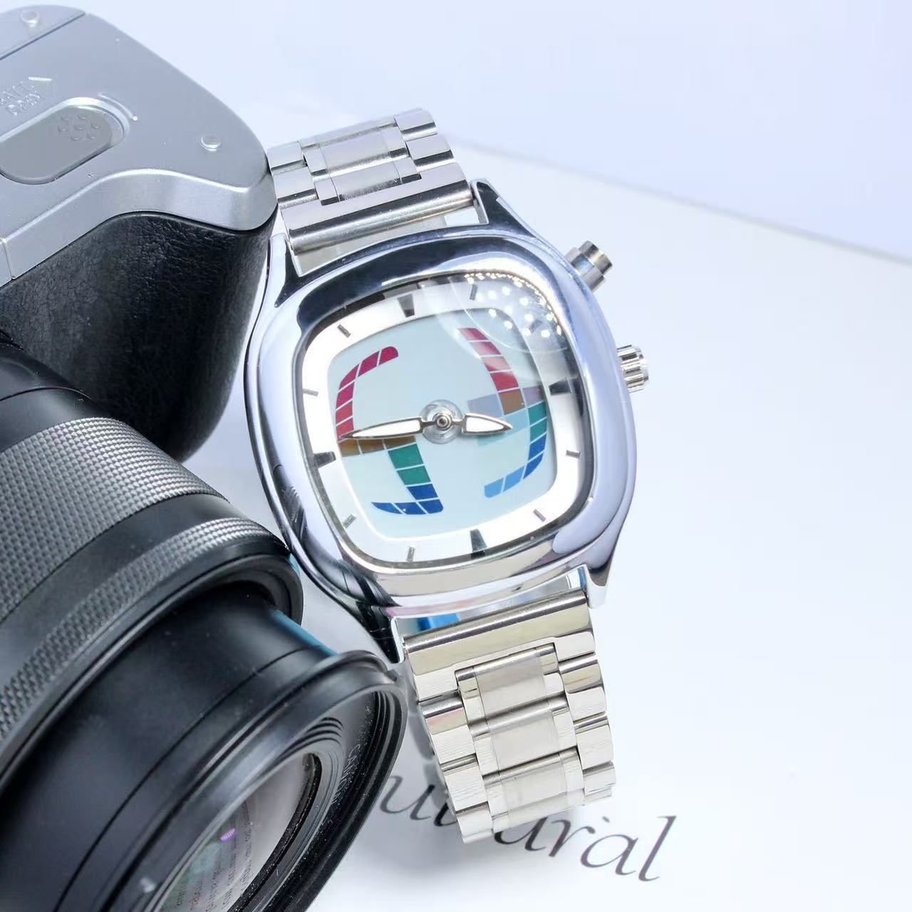 Vintage Watch Collecting - นาฬิกาข้อมือผู้ชายสไตล์เรโทรมิลเลนเนียม นาฬิกาควอตซ์ กันน้ำ 30 เมตร สแตนเลสคุณภาพสูง