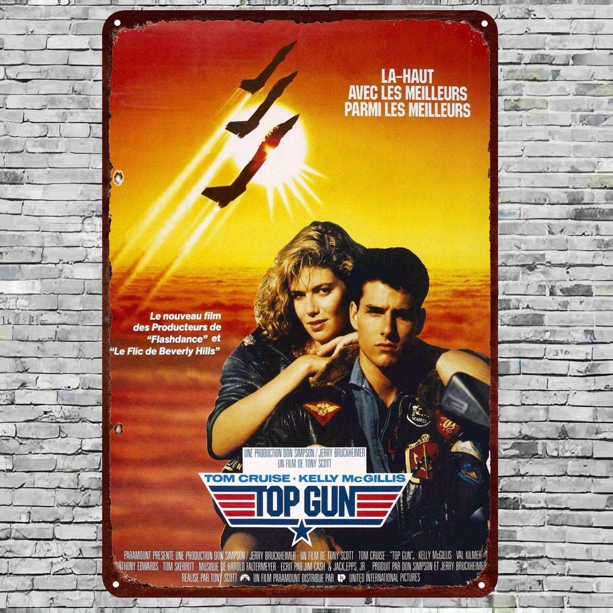 Vintage Collectible Guns - ป้ายโลหะโปสเตอร์ภาพยนตร์ Top Gun: Maverick & Iceman
