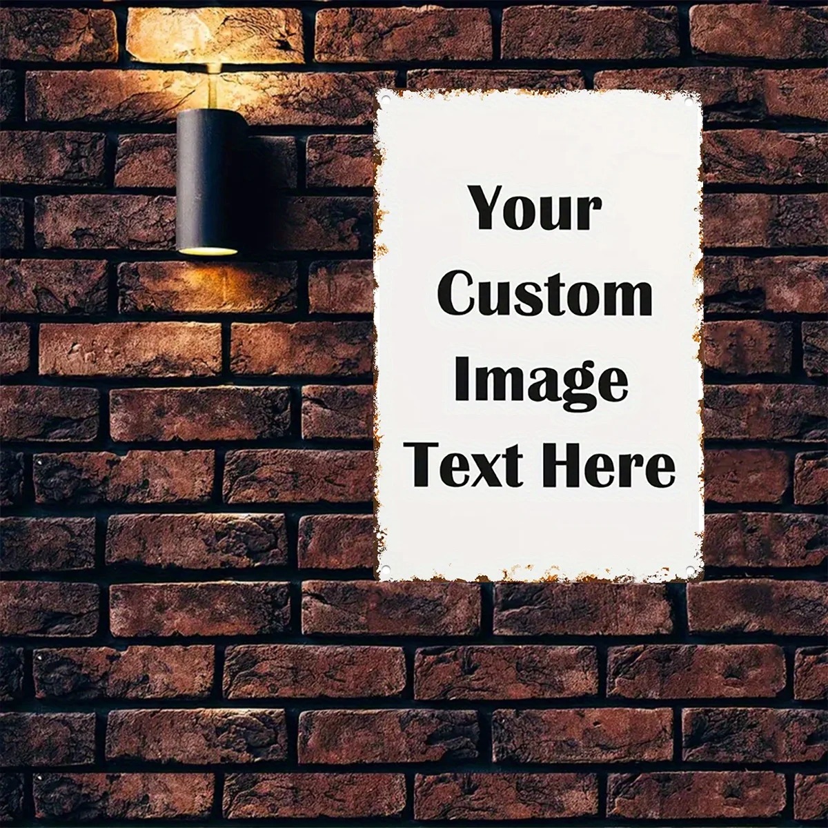 Vintage Collectible Signs - ป้ายโลหะสั่งทำพร้อมรูปภาพและข้อความ - ป้ายโลหะวินเทจทนทานสำหรับตกแต่งผนัง, ป้ายอะลูมิเนียมแบบแบน 2 มิติ