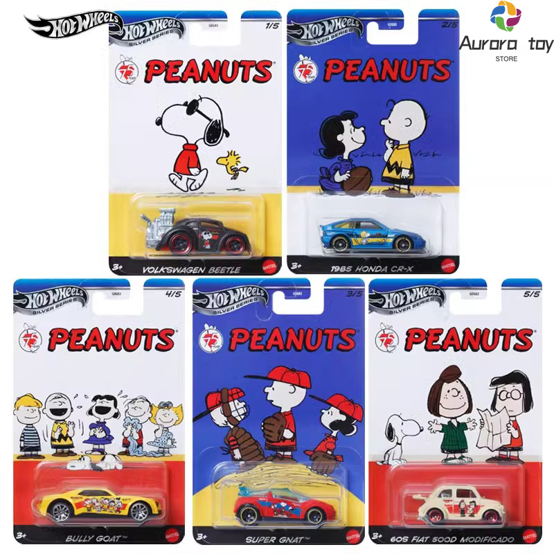 Mattel Collectible & Vintage Dolls - 1/64 ล้อร้อนรถรุ่น Snoopy ถั่วลิสง Series Honda