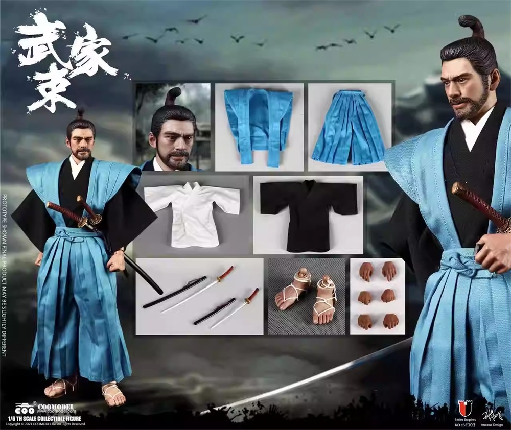 Vintage Items Collection - 1/6 COOMODEL SE102 SE103 ฟิกเกอร์นักรบญี่ปุ่นโบราณ ของสะสม