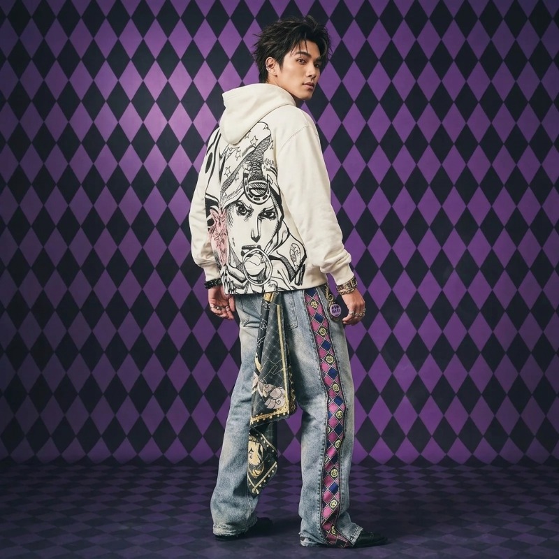 Vintage Zip Hoodie - ชุดเซ็ต 2 ชิ้น สไตล์ฮิปฮอป ฮาราจูกุ ลายกราฟิกอนิเมะ