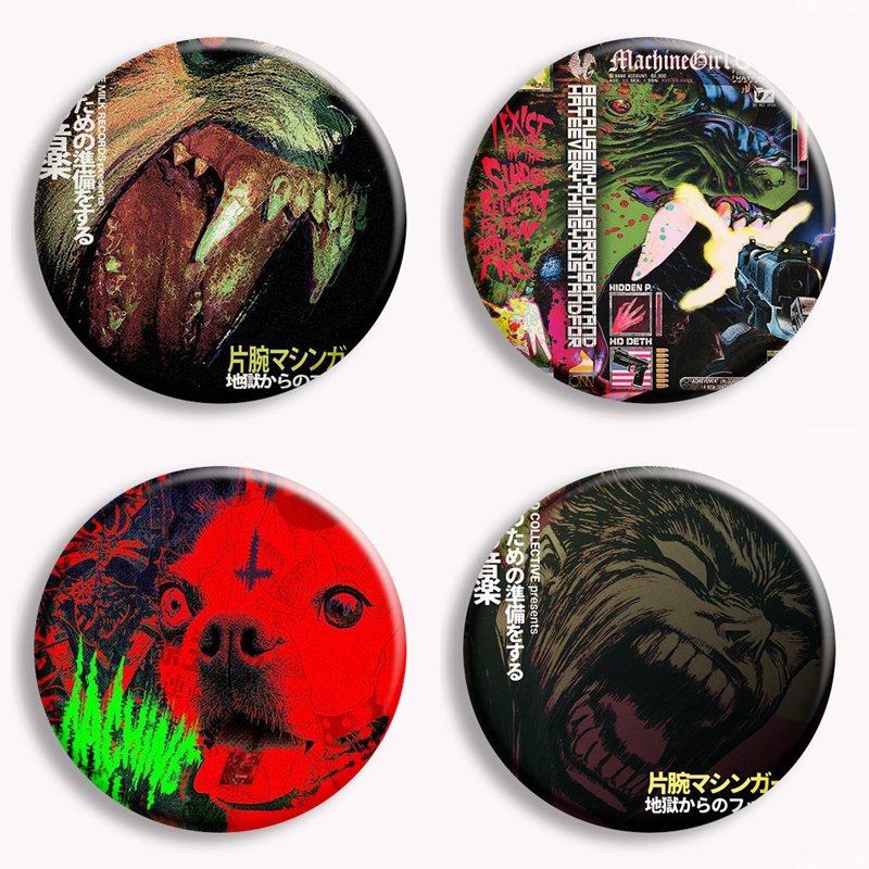 Vintage Collectible Pins - เข็มกลัดแฟชั่นสไตล์พังก์วินเทจสำหรับเด็กผู้หญิงเข็มกลัดกระดุม wlfgrl ปุ่มโลหะกระเป๋าสุดสร้างสรรค์ของขวัญสำหรับแฟนๆ