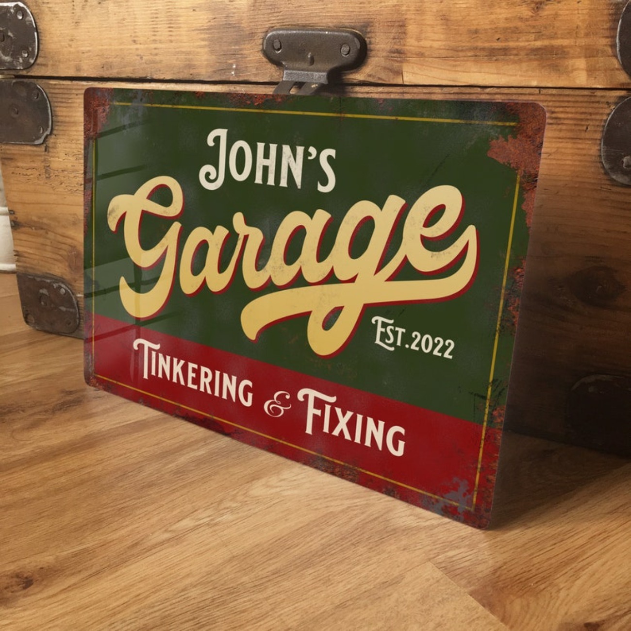 Vintage Collectible Signs - ป้ายโลหะโรงรถแบบกำหนดเอง - ป้ายตกแต่งโรงงานอลูมิเนียมกันน้ำ สไตล์วินเทจย้อนยุค สำหรับติดผนัง/ประตู