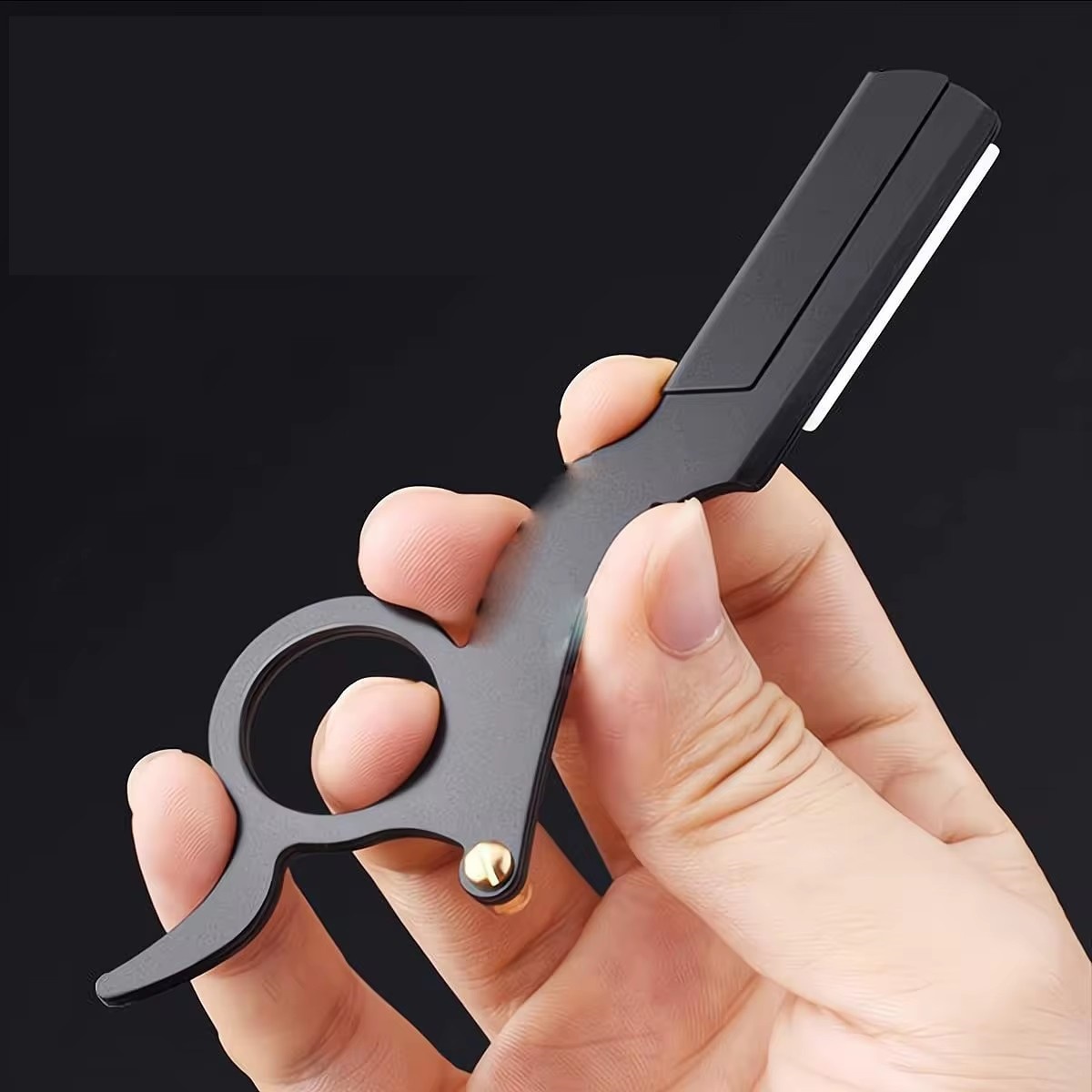Vintage Collectible Knife - คู่มือพับมีดโกนสแตนเลส Vintage ตัดผมเครื่องโกนหนวดแบบพกพามีดโกนหนวดสําหรับ Men Beard Care
