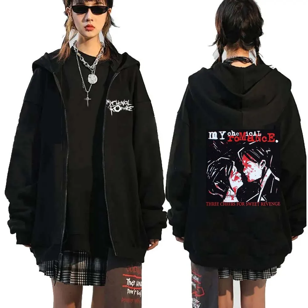 Vintage Zip Hoodie - Rock Band My Chemical Romance Mcr