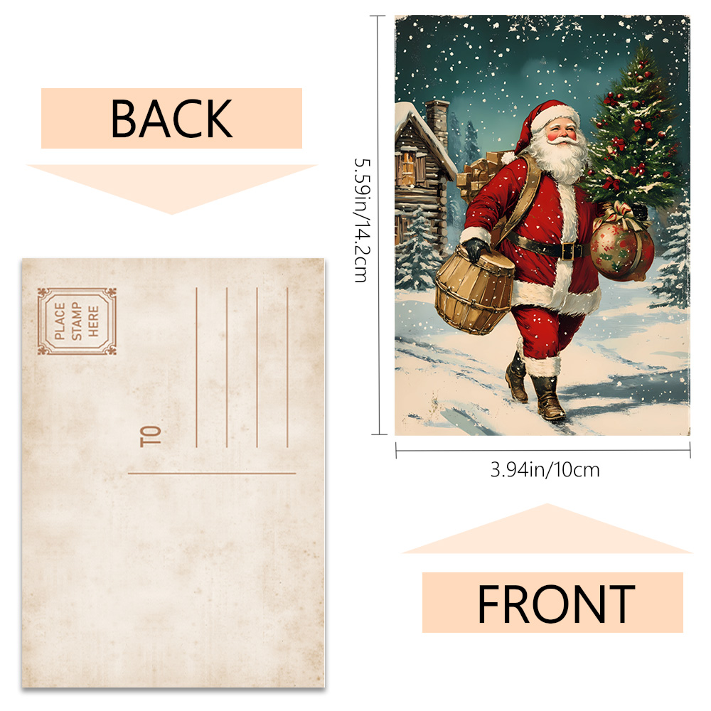 32 ชิ้น โปสการ์ดคริสต์มาสวินเท - Vintage Collectible Santa บทวิจารณ์และราคา