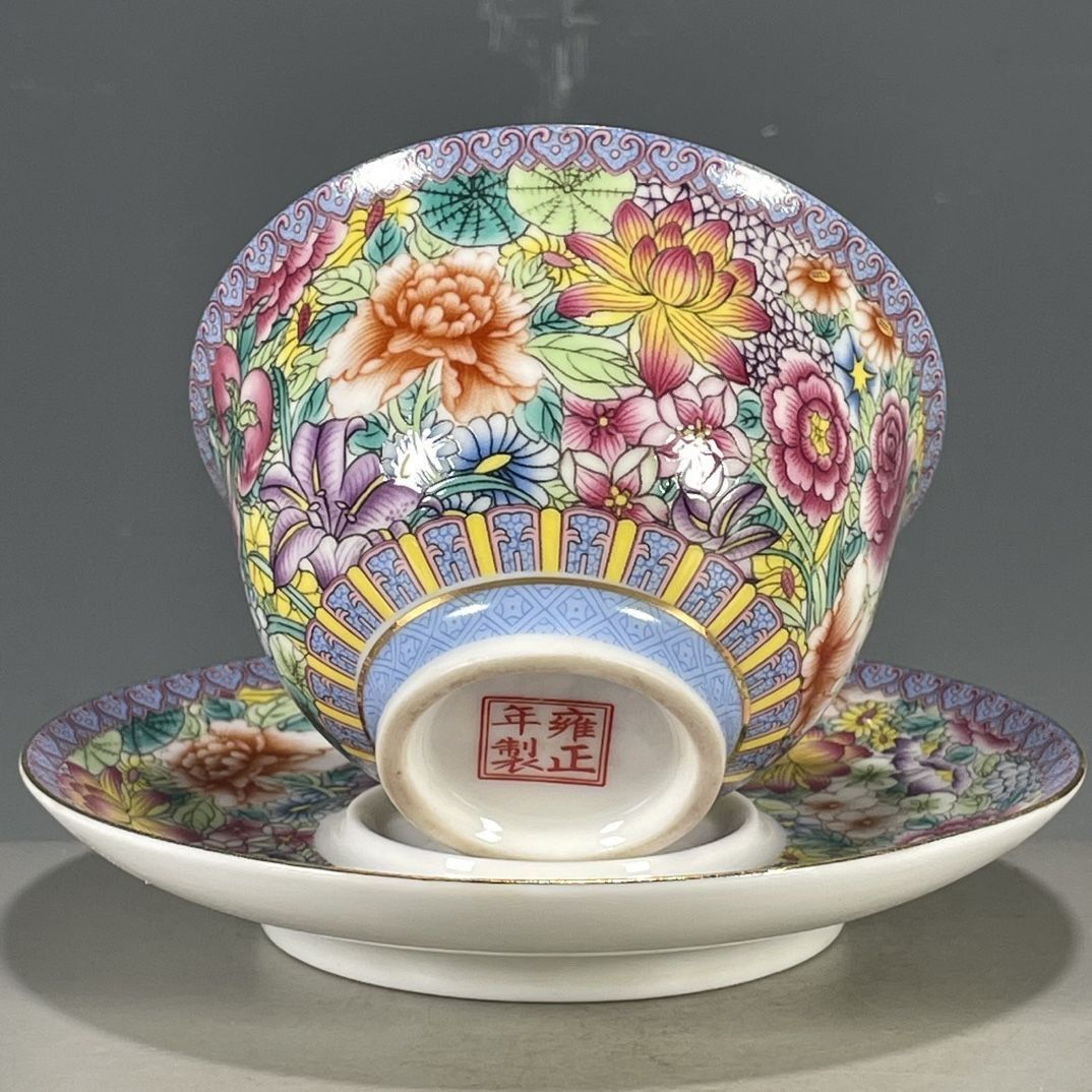 ชุดกิ๋วอันจีนโบราณ 3 ชิ้น ลายด - Vintage Collectible Pottery บทวิจารณ์และราคา
