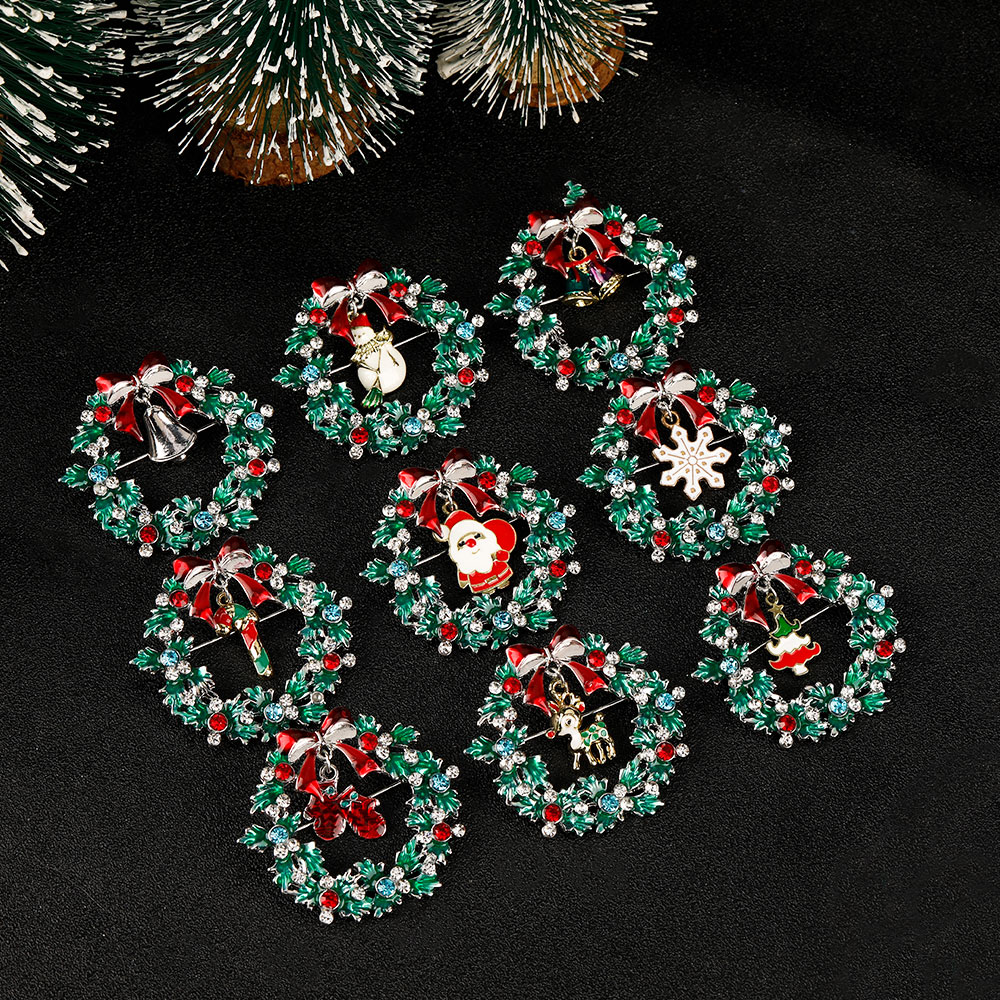 เข็มกลัดคริสตัลเคลือบพร้อมกระด - Vintage Collectible Santa บทวิจารณ์และราคา