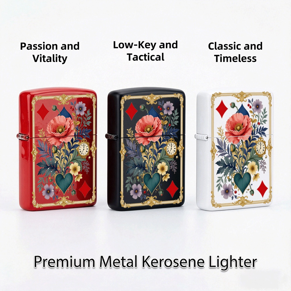 ไฟแช็กแบบฝาพับสไตล์วินเทจลายฉล - Vintage Collectible Playing Cards บทวิจารณ์และราคา