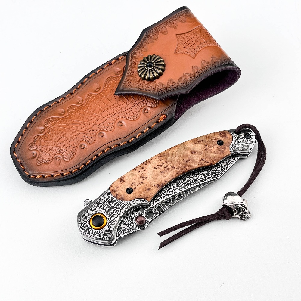 มีดพับลายดามัสกัสความแข็งสูง ม - Vintage Collectible Knife บทวิจารณ์และราคา