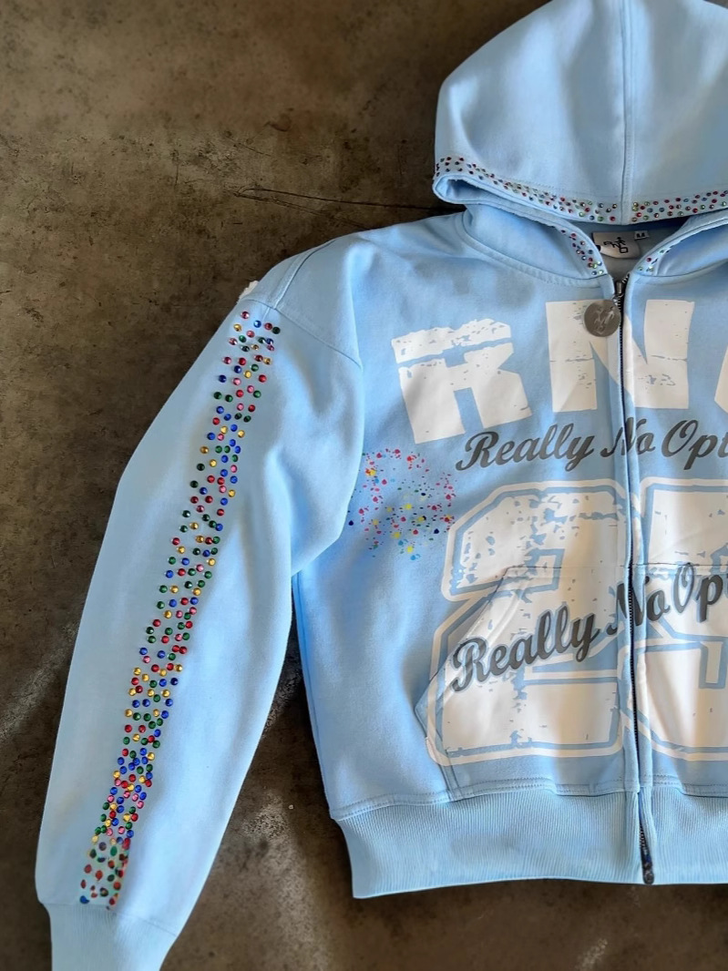 เสื้อฮู้ดคาร์ดิแกนพิมพ์ลายตัวอ - Vintage Zip Hoodie บทวิจารณ์และราคา