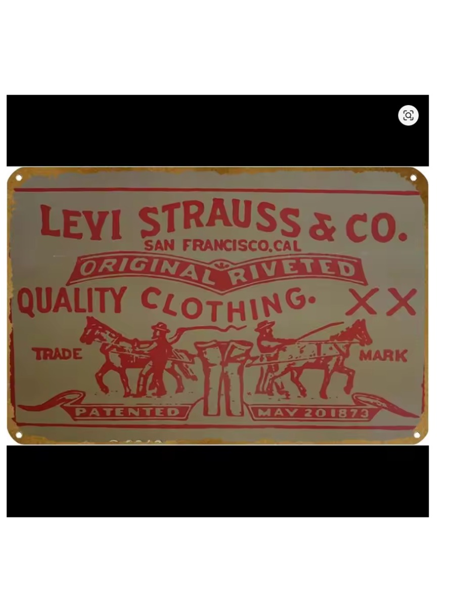 ป้ายโลหะวินเทจของบริษัทลีวาย ช - Vintage Collectible Signs บทวิจารณ์และราคา