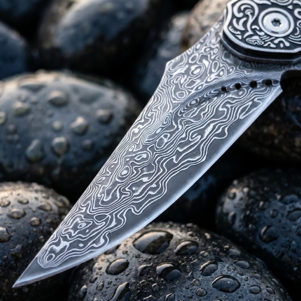 มีดพับลายดามัสกัสแบบวินเทจใหม่ - Vintage Collectible Knife บทวิจารณ์และราคา