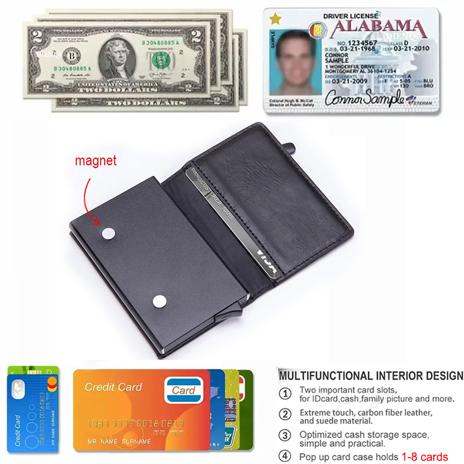 กระเป๋าใส่บัตร RFID ป้องกันการ - Vintage Collectible Cards บทวิจารณ์และราคา