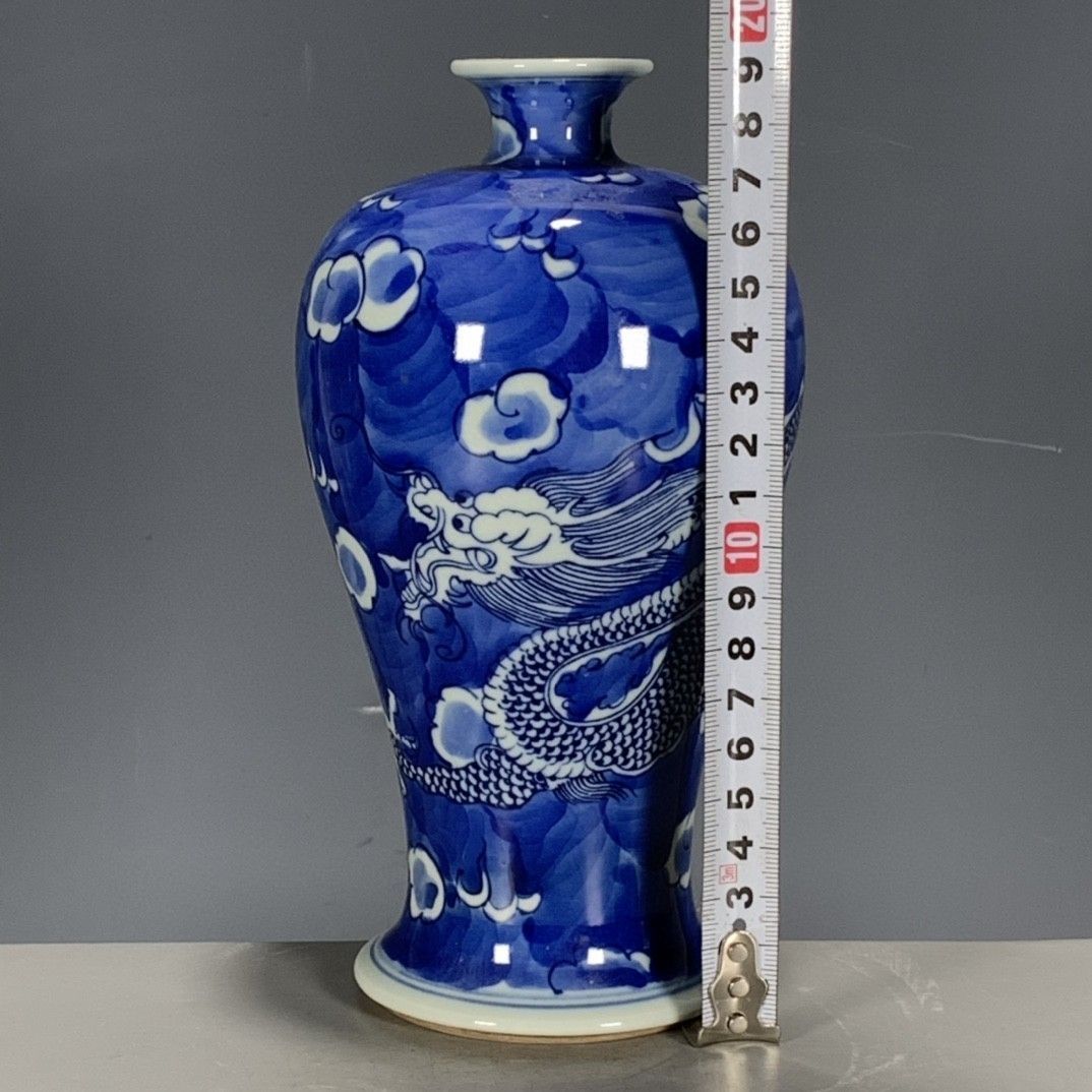 แจกันลายดอกพลัมสีน้ำเงินขาวสไต - Vintage Collectible Pottery บทวิจารณ์และราคา