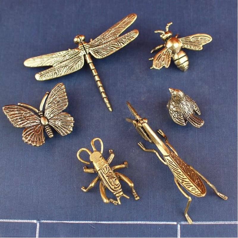 รูปปั้นแมลงขนาดเล็กทำจากทองเหล - Vintage Fairy Figurines Collectible บทวิจารณ์และราคา