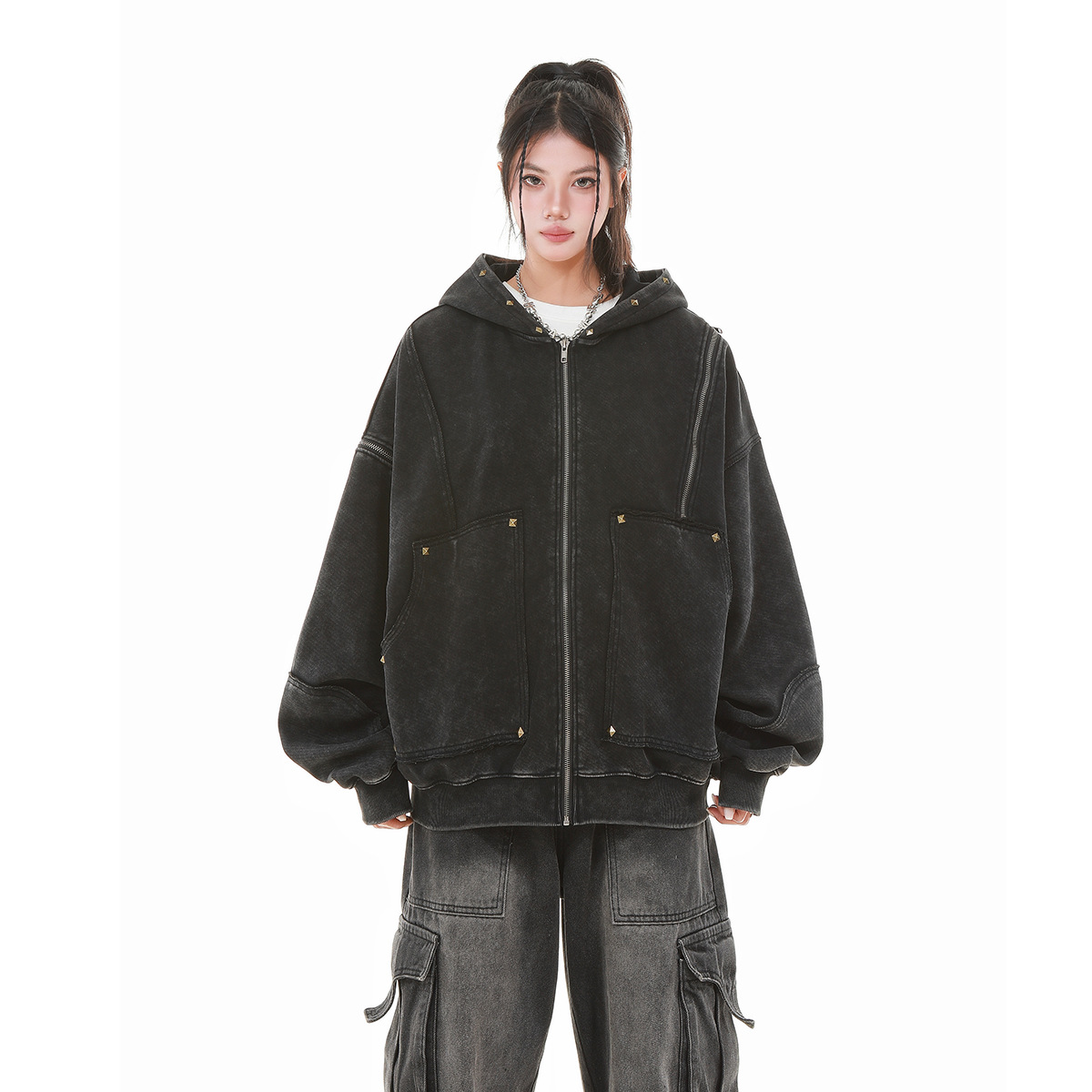 ผู้ชายVINTAGE Hooded JACKET 20 - Vintage Zip Hoodie บทวิจารณ์และราคา