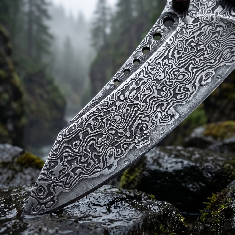 มีดพับลายดามัสกัส ความแข็งสูง  - Vintage Collectible Knife บทวิจารณ์และราคา
