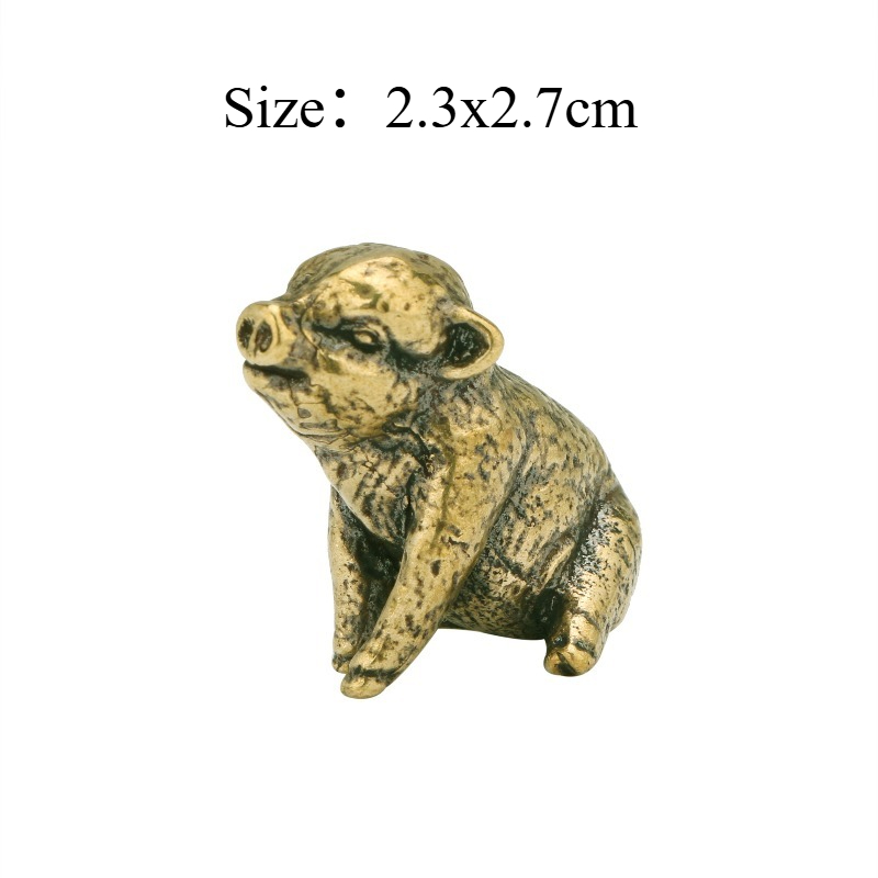 หมูทองเหลืองโบราณสไตล์จีนโบราณ - Vintage Collectible Christmas Ornaments บทวิจารณ์และราคา