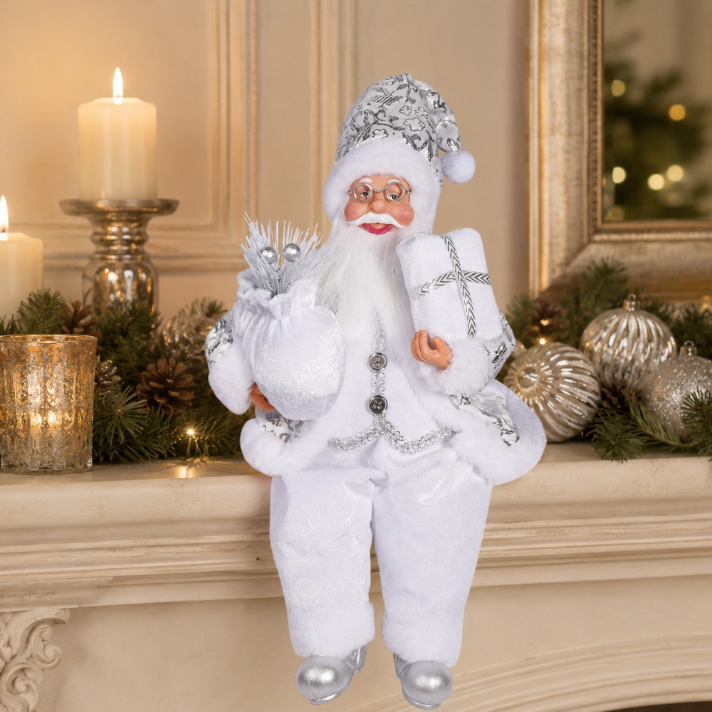 ของตกแต่งซานตาคลอสสีขาว 1 ชิ้น - Vintage Collectible Santa บทวิจารณ์และราคา