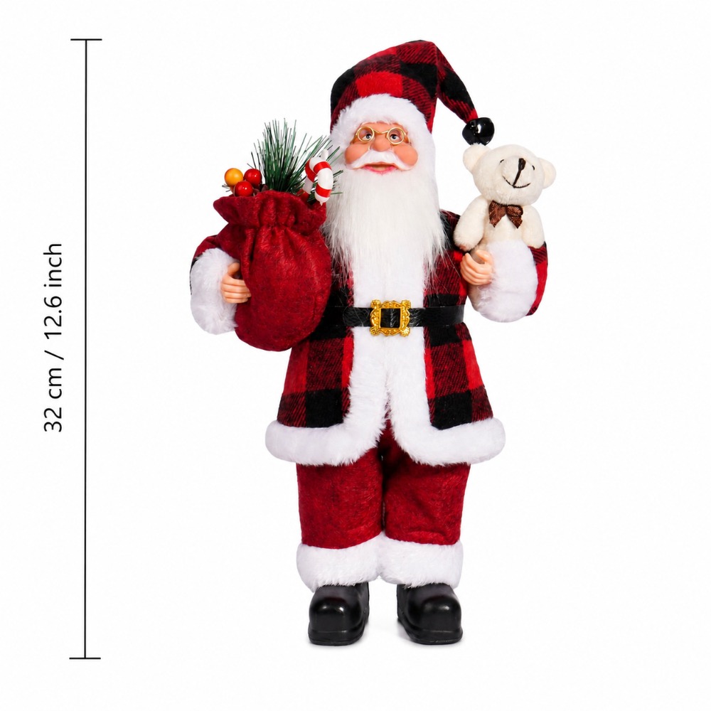 ตุ๊กตาซานตาคลอสลายตารางหมากรุก - Vintage Collectible Santa บทวิจารณ์และราคา