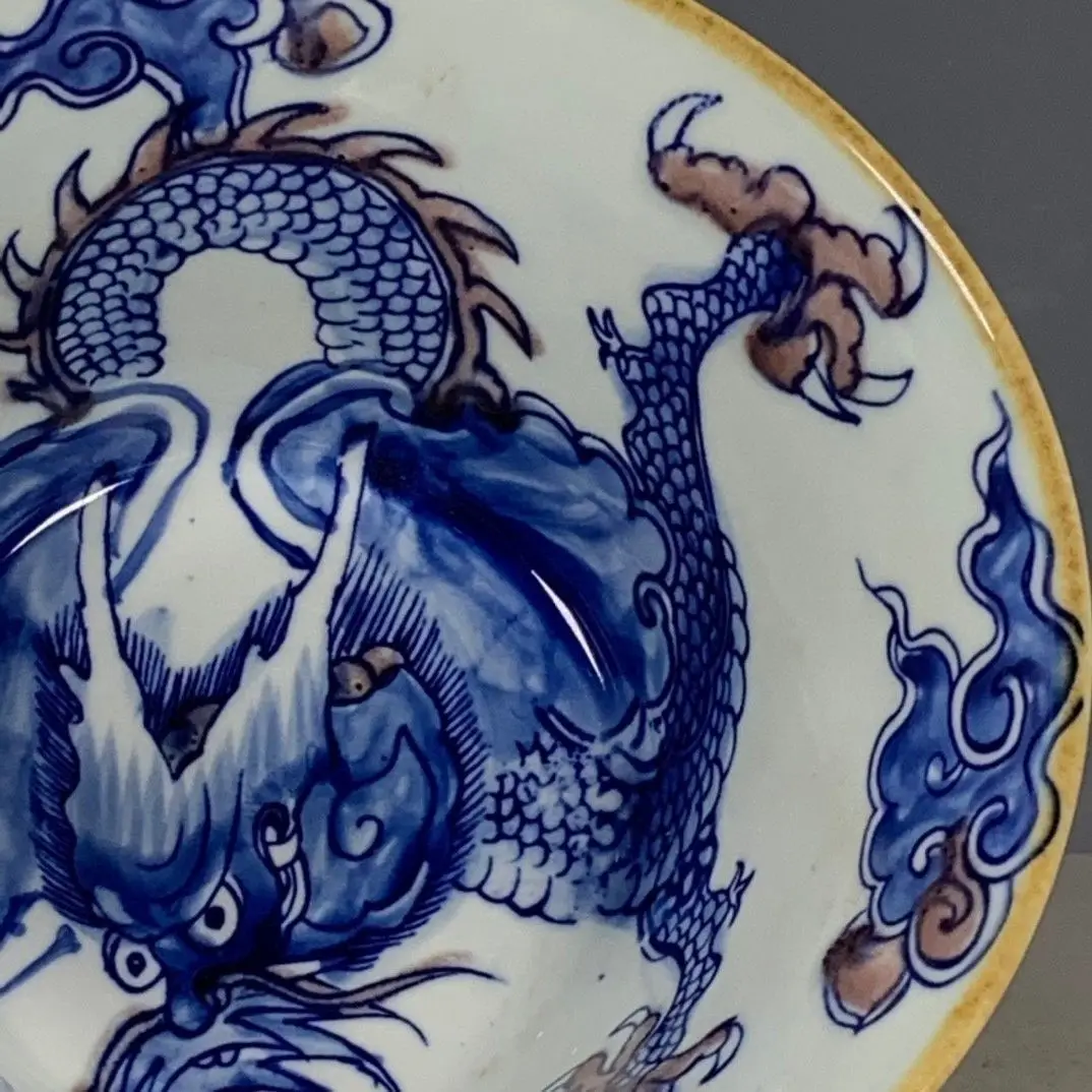 ชามพอร์ซเลนสีน้ำเงินและสีแดงทอ - Vintage Collectible Pottery บทวิจารณ์และราคา