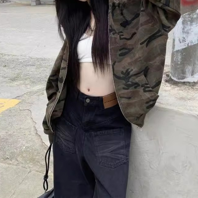 เสื้อแจ็คเก็ตมีฮู้ดลายพรางวินเ - Vintage Zip Hoodie บทวิจารณ์และราคา