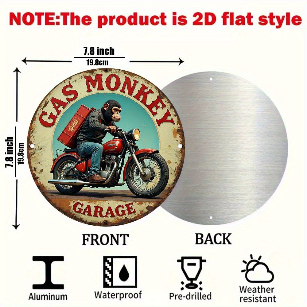 งานศิลปะติดผนังวินเทจ Gas Monk - Vintage Collectible Signs บทวิจารณ์และราคา