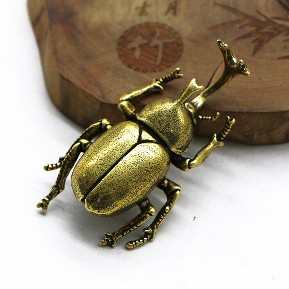 รูปปั้นแมลงเต่าทองทองเหลืองโบร - Vintage Collectible Christmas Ornaments บทวิจารณ์และราคา