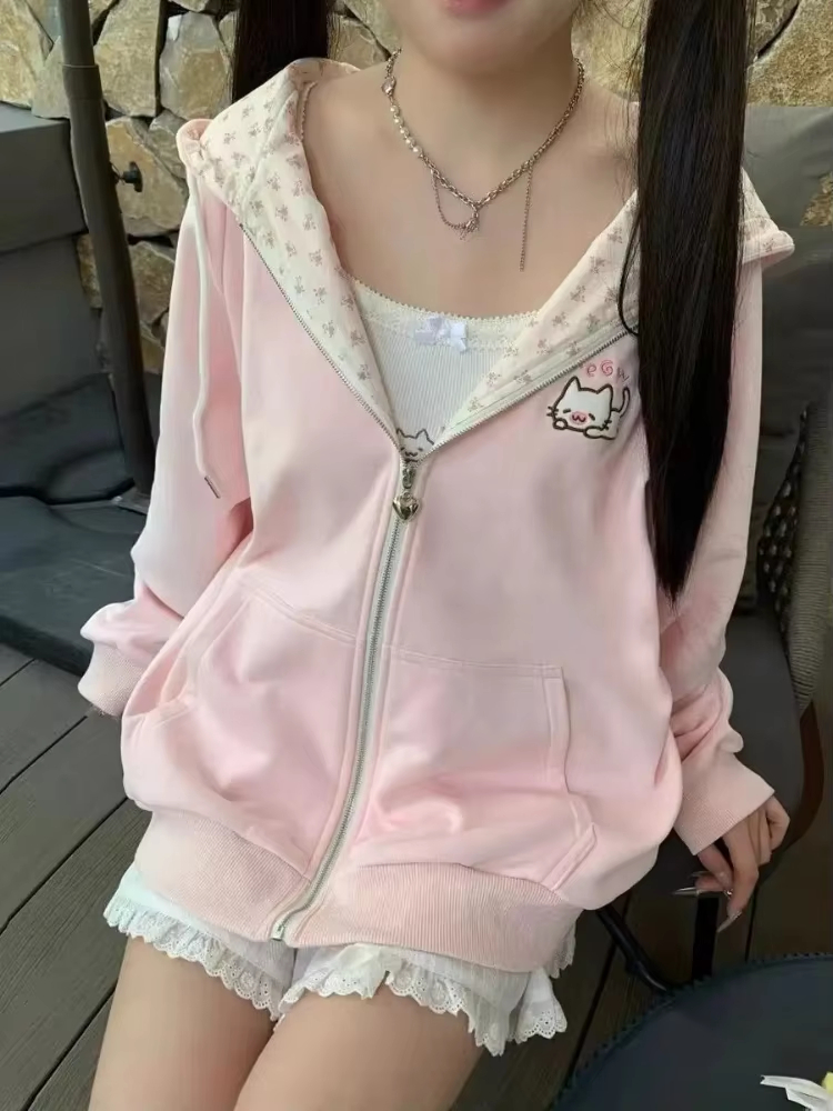 เสื้อฮู้ดซิปแขนยาวลายการ์ตูนญี - Vintage Zip Hoodie บทวิจารณ์และราคา