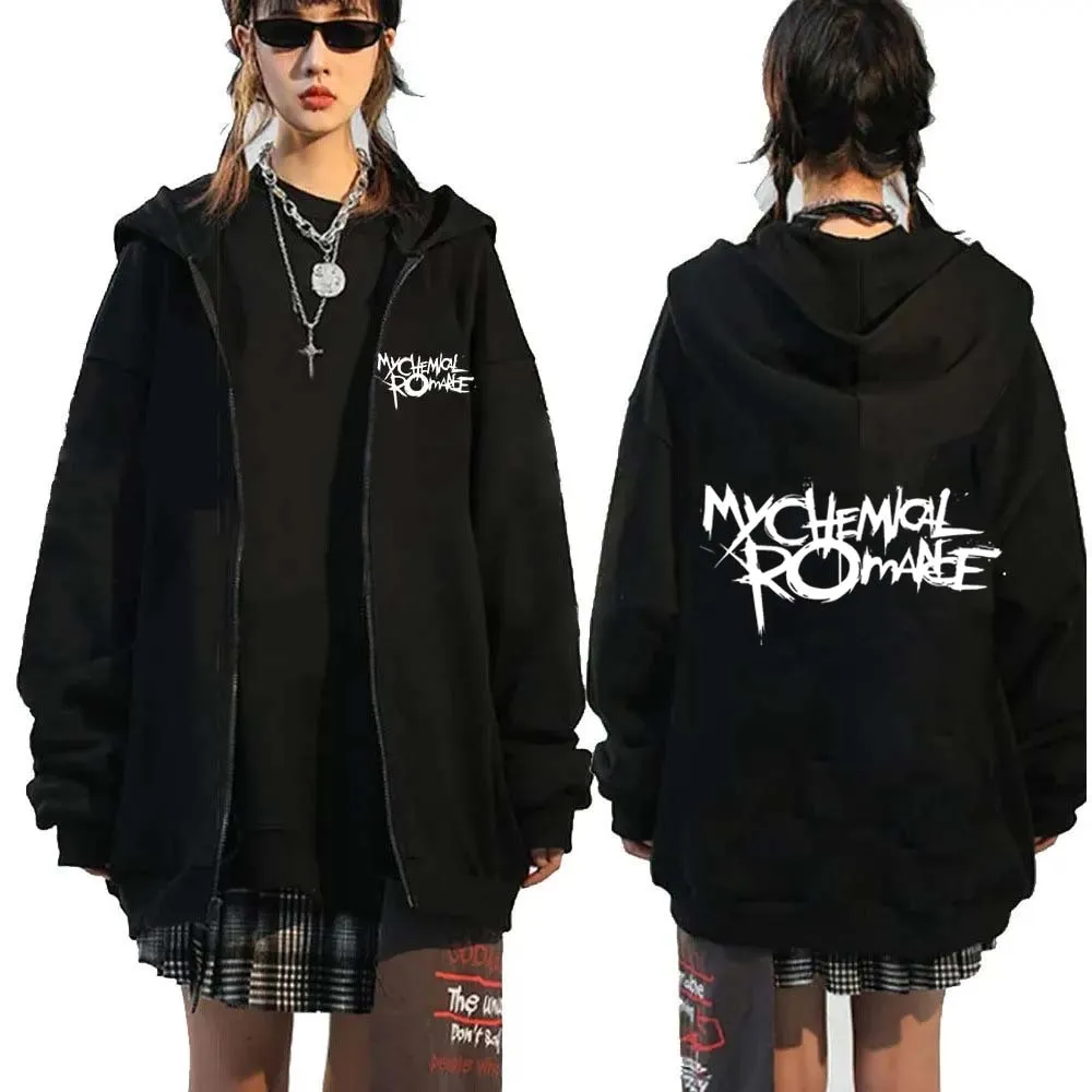 Rock Band My Chemical Romance  - Vintage Zip Hoodie บทวิจารณ์และราคา