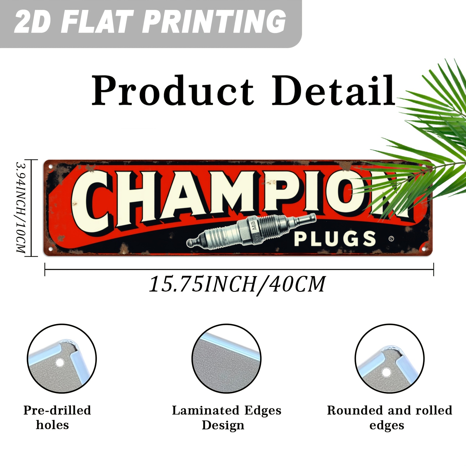 ป้ายโลหะวินเทจ Champion Plugs  - Vintage Collectible Signs บทวิจารณ์และราคา